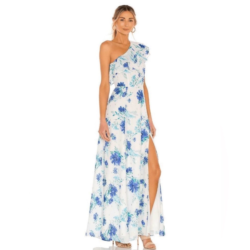 Yumi Kim Karen Maxi Dress white and blue floral dress
